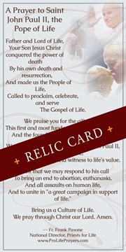 Picture of Saint Pope John Paul II Relic Cards