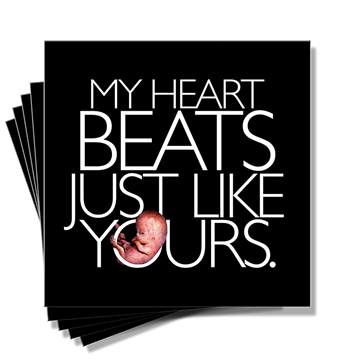My Heart Beats Just Like Yours 4in. sticker