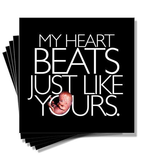 My Heart Beats Just Like Yours 4in. sticker