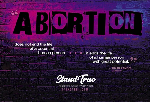 Picture of Stand True Pro-Life Youth Outreach postcard