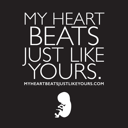 Picture of My Heart Beats Just Like Yours black & white sticker