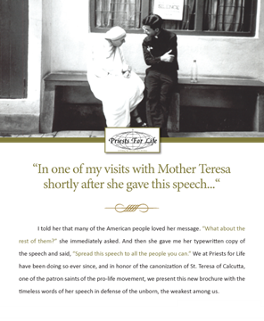 Picture of Mother Teresa's speech at the National Prayer  Breakfast - Digital Version