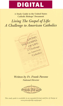 Study Guide to the US Bishops' Document "Living the Gospel of Life."